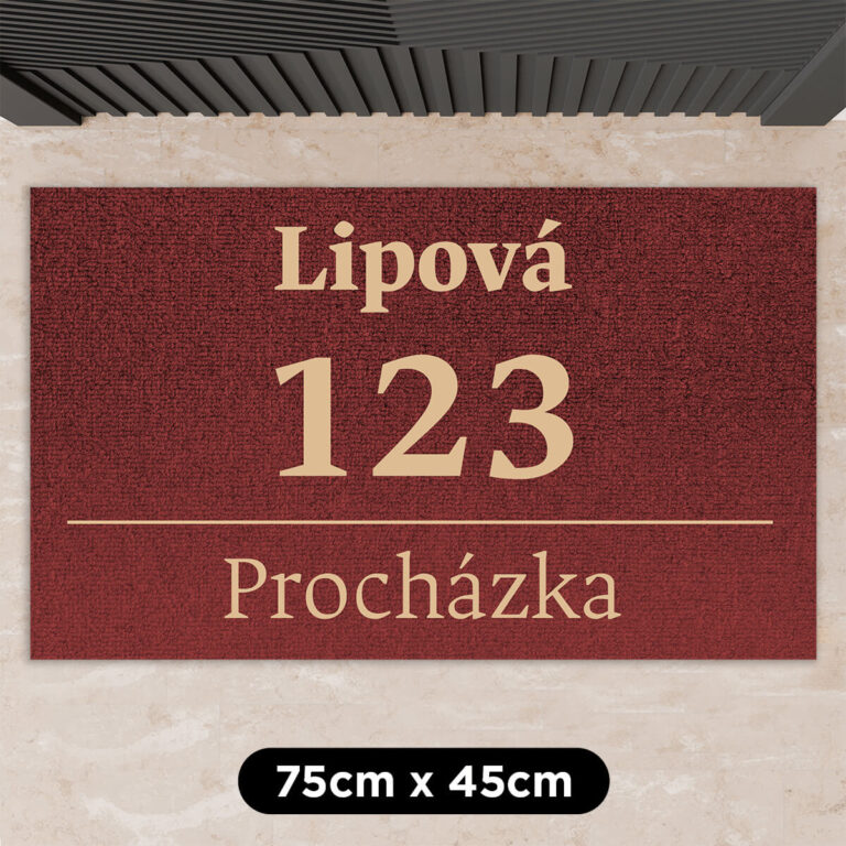 Personalizovaná rohožka s vaší adresou