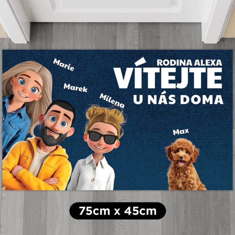 Personalizovaná rohožka - Domov, ale roztomilý