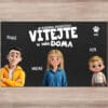 Personalizovaná rohožka - Rodina v klipartovém stylu