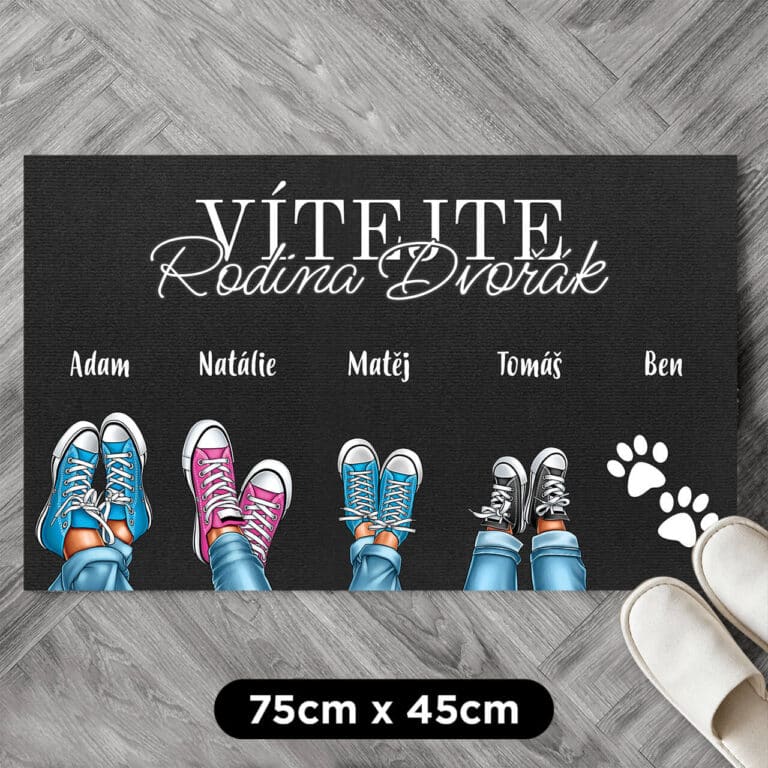 Personalizovaná rohožka - Rodinná obuv