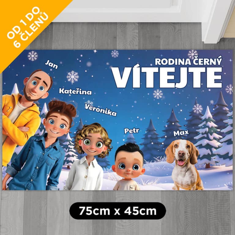 Personalizovaná rohožka – Zimní domov