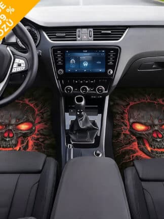 Personalizované autokoberce „Inferno Skull“ s vaším textem