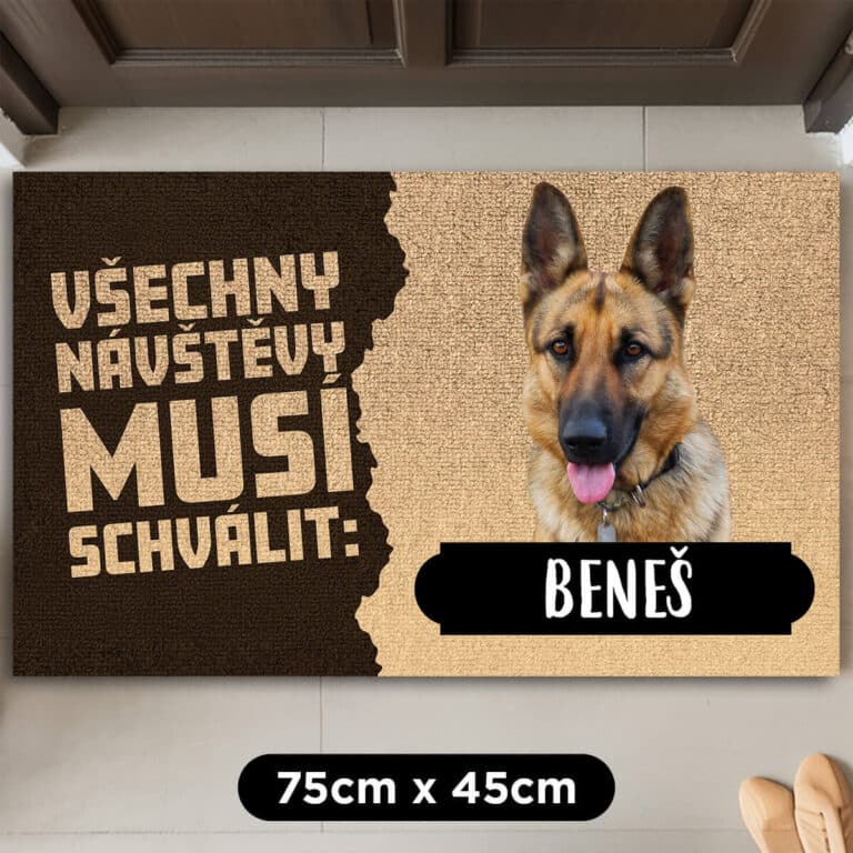 Personalizovaná rohožka – Návštěvy musí být schváleny