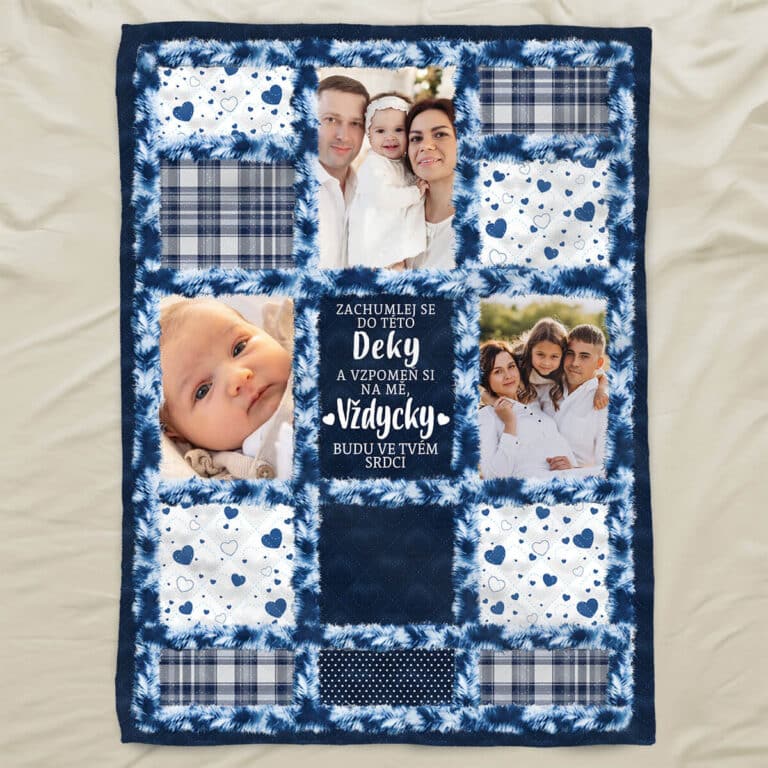 Personalizovaná deka – fotografie a vzpomínky